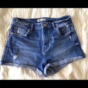 ZARA Denim Blue Jeans Shorts Size 8